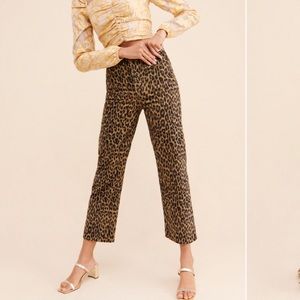 Ribcage Ankle Straight Jeans Levi Cheetah Print